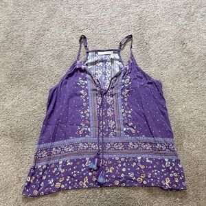 Elegant Purple Floral Camisole
